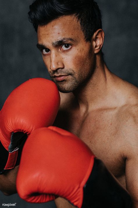 Muscular male boxer with the red boxing gloves | premium image by rawpixel.com / Felix Boxing Wallpaper, Boxer Gloves, Kick Boxer, Boxing Photos, Male Fitness Photography, Boxing Art, Workout Photoshoot, Gloves Aesthetic, Sport Editorial