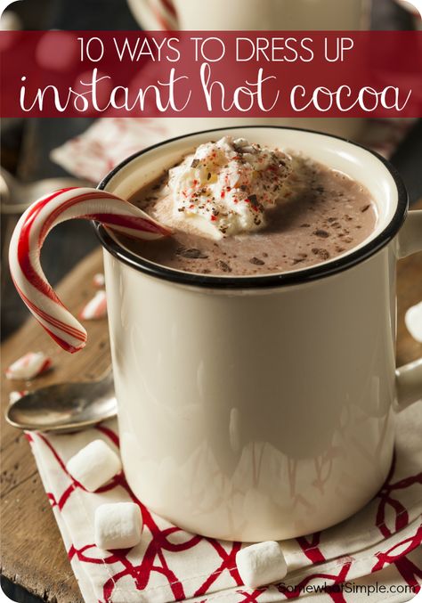 10 Ways to Dress Up Instant Hot Cocoa Keto Hot Chocolate Recipe, Sugar Free Hot Chocolate, Diy Kombucha, Cocoa Powder Recipes, Peppermint Hot Cocoa, Homemade Hot Cocoa, Hot Cocoa Recipe, Peppermint Hot Chocolate, Cocoa Recipes