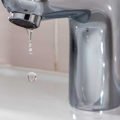 Water leakage from the faucet Leaking Faucet, Leaky Faucet, Drops Of Water, Be Simple, Interior Projects, Home Maintenance, Easy Steps, Easy Step, Fix It