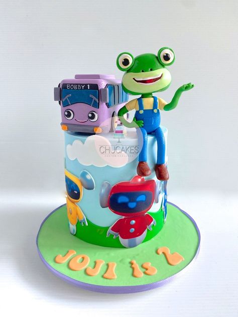 Gecko Birthday Party Ideas, Gecko Garage Birthday Cake, Gecko Cake Ideas, Geckos Garage Cake, Gecko Garage, Gecko Cake, Joey Birthday, Arya 2, Baby Trucks