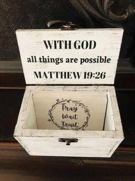 Prayer Box Scripture Box Ideas, Prayer Request Box Ideas, Prayer Box Ideas Diy, Prayer Box Ideas, Prayer Box Diy, Prayer Box Craft, Prayer Boards, Prayer Jar, Faith Board