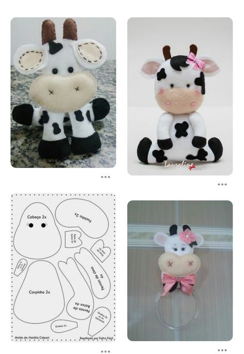 Cow Sewing Patterns Free, Cow Stuffed Animal Pattern Sewing Free, Stuffed Cow Pattern Sewing Free, Doorstop Pattern, Cow Ornaments, Teddy Bear Sewing Pattern, Felt Toys Patterns, Soft Toy Patterns