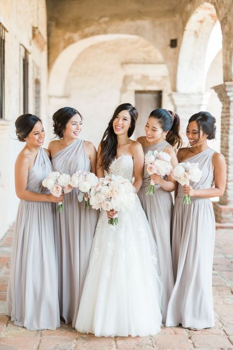 Light Grey Bridesmaid Dresses, Bridesmaids Dress Inspiration, Silver Bridesmaid, Grey Bridesmaids, Velvet Bridesmaid Dresses, Grey Bridesmaid Dresses, Garden Party Dress, Gray Dresses, Bridesmaid Style