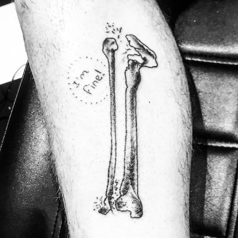 Broken bone tatoo Bone Tattoo, Bone Tattoos, Small Tattoos For Guys, To The Bone, The Bone, Tattoos And Piercings, Arm Tattoo, Small Tattoos, Tattoos For Guys