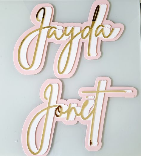 Cute Name Signs, 23 Birthday Ideas, Acrylic Nursery, 23 Birthday, Cute Name, Custom Name Sign, Cute Names, Locker Room, Gold Mirror