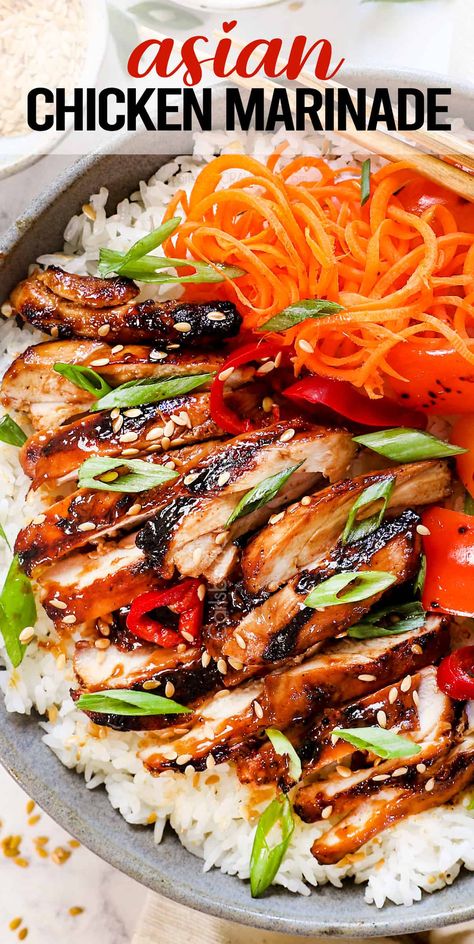 Asian Chicken Marinade, Asian Chicken Recipe, Asian Marinade For Chicken, Asian Bbq Sauce, Asian Marinade, Asian Sauces, Asian Chicken Recipes, Chicken Marinade Recipes, Carlsbad Cravings