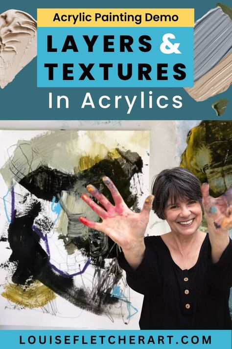 In this week's video, I'm sharing some of my favorite techniques that I use to achieve different types of layering and texture with acrylic paint. Whether you are a beginner or a well-developed artist, we can all learn from each other so tune in to this painting demo and share your thoughts. Be sure to also grab my free guide that will help you to find your very own signature style here: 👉 www.louisefletcherart.com/free-guide 👈 Texture With Acrylic Paint, Louise Fletcher, Painting Demo, How To Age Paper, Gelli Printing, Mark Making, Free Guide, How To Distress Wood, Alcohol Ink