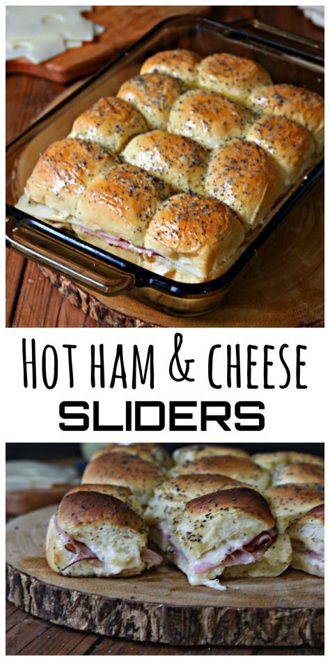 Hot Ham and Cheese Sliders - bell' alimento | bell' alimento Hot Ham And Cheese Sliders, Hot Ham And Cheese, Cheese Ideas, Ham Cheese Sliders, Ham Sliders, Ham And Cheese Sliders, Homemade Ham, Slider Sandwiches, Cheese Sliders