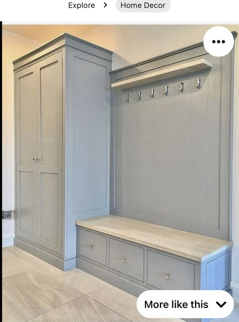 Ikea Mud Room, Boot Room Storage, Boot Room Utility, Small Mudroom Ideas, Utility Room Designs, Mudroom Remodel, Hallway Unit, Entry Storage, Mud Room Entry