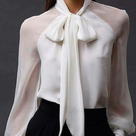 Paris Chic, Elegant Blouses, White Shirts, Mode Inspiration, Business Attire, Work Attire, White Blouse, Work Fashion, Work Outfits