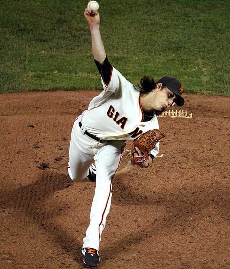 Tim Lincecum Pitching Over The Top Dynamic Baseball Pose, Baseball Throw Pose, Baseball Pitcher Workout Training, Baseball Pitching Grips, Pitcher Baseball Pose, Baseball Pitching, My Man, Body Reference, Reference Poses