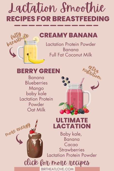 Looking for drinks to boost milk supply? These lactation smoothie are an easy way to boost milk supply fast. Lactation smoothie recipes for breastfeeding moms to help boost milk supply. The best breastfeeding smoothies all divided by milk booster to help your breastfeeding diet. Smoothies are a great protein filled breastfeeding snack perfect for increasing milk production while breastfeeding baby. Love these lactation recipes for nursing moms! Healthy Foods For Breastfeeding Moms, Postpartum Foods For Breastfeeding, Drinks For Breastmilk Supply, Placenta Smoothie Recipe, Lactation Drinks Milk Supply, Milk Supply Increase Drinks, Postpartum Smoothie Recipes, Food To Eat To Help Milk Production, Nursing Station Breastfeeding