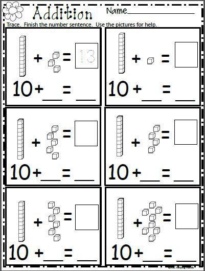 Free Math Worksheets for kindergarten. Add using base 10 blocks. Spring Math Worksheets, Base 10 Blocks, Kindergarten Addition Worksheets, Addition Kindergarten, Math Addition Worksheets, Math Sheets, 1st Grade Math Worksheets, Addition Worksheets, Free Math Worksheets