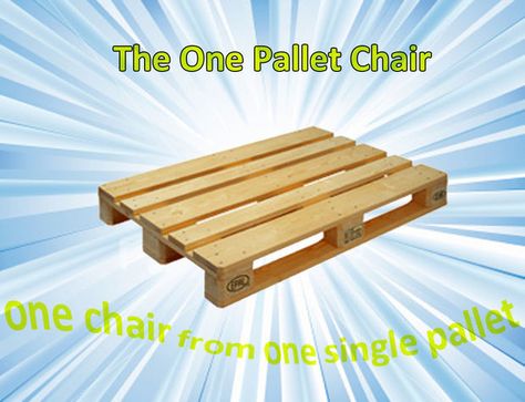 Picture of Single Pallet Chair Pallet Playhouse, Backyard Walkway, Pallet Projects Easy, Pallet Chair, Used Pallets, Pallet Planter, Wood Pallet Art, Pallet Designs, Pallet Shelves