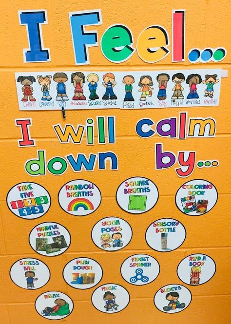 Calm Down Kit, Social Emotional Activities, Prek Classroom, Calm Down Corner, Classroom Behavior Management, School Social Work, Classroom Behavior, Classroom Setting, Preschool Classroom