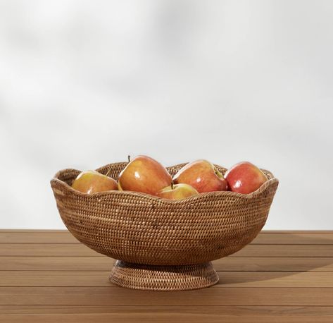 Rattan Bowl, Burled Wood Furniture, Woven Bowl, Mantel Mirrors, Seasonal Fruit, Cordless Table Lamps, Bright Living Room, Long Lumbar Pillow, Lulu And Georgia