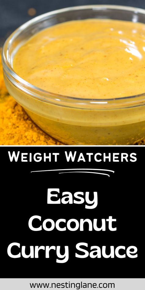 Transform your meals with this simple and flavorful WW Friendly Coconut Curry Sauce recipe! Made in just 15 minutes, this Indian-inspired sauce adds a touch of sweetness and spice to your favorite dishes. With ingredients like garlic, ginger, Thai red curry paste, coriander, cumin, coconut milk, brown sugar, fish sauce, and salt, this versatile sauce can be enjoyed with your choice of protein or vegetables. This recipe has 3 Green Plan and 3 WW Smart Points. Red Coconut Curry Sauce, Spicy Coconut Sauce, Curry Sauce For Fish, Thai Curry Sauce Recipe, Curry Sauce Recipe Easy, Coconut Curry Sauce Recipe, Vegan Curry Sauce, Ww Vegetarian, Easy Curry Sauce