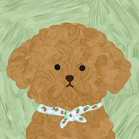 Poodle Drawing, Pinterest Jewelry, 강아지 그림, Arte Inspo, Dog Illustration, Dog Paintings, Cute Animal Drawings, Cute Images, Animal Illustration