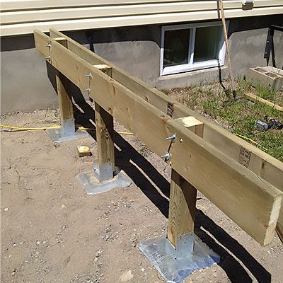 Decking Ideas Outdoor, Free Deck Plans, Spa Deck, Deck Foundation, Deck Footings, Yoga Platform, Deck Building Plans, Building A Floating Deck, Deck Maintenance