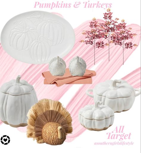 Super Cute Pieces for the Dining Table & Kitchen for Fall/Thanksgiving Oval Pumpkin Serving Platter Red/Gold Artificial Leaf Stems Stoneware Turkey Salt & Pepper Shakers White Pumpkin Cookie Jar Woven Turkey - back from last year, but bigger! Pumpkin Baker with Lid Pumpkin Jar #liketkit #LTKstyletip #LTKSeasonal #LTKhome @shop.ltk https://liketk.it/3QHlo #target #targethomedecor #falldecor Target Home Decor, Artificial Leaf, Pumpkin Cookies, White Pumpkins, Salt Pepper Shakers, Serving Platters, Fall Thanksgiving, Red Gold, Dining Table In Kitchen