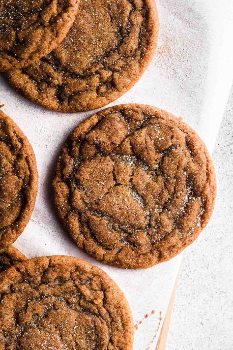 Chewy Pumpkin Spice Cookies | Baker Street Society Spice Molasses Cookies, Cookies With Molasses, Pumpkin Spice Cookie Recipe, Pumpkin Spice Cookies, Molasses Cookies, Browned Butter, Spice Cookies, Baking Sweets, Pumpkin Cookies