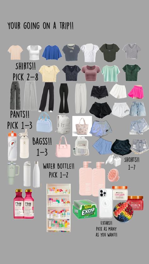 Road Trip Necessities, Trip Essentials Packing Lists, Girls Roadtrip, School Routine For Teens, Road Trip Activities, Pick Outfits, Chose Outfit, Tiktok Outfits, Casual Preppy Outfits