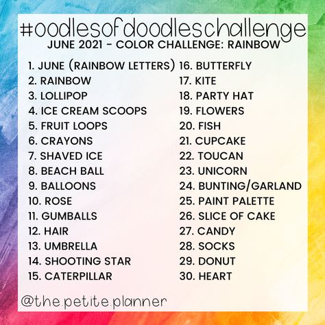 Doodle Prompts, Doodle Challenge, Paper Mate Flair, Summertime Crafts, Rainbow Lollipops, 30 Day Drawing Challenge, School Supplies For Teachers, Photo A Day Challenge, Journal Challenge