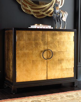 10 Art Deco Style Upcycle Projects to Jazz up your Home Gold Leaf Furniture, Traditional Dressers, Gold Furniture, Modern Cabinet, Cabinet Ideas, Chinoiserie Chic, Modern Cabinets, Deco Furniture, Art Deco Furniture