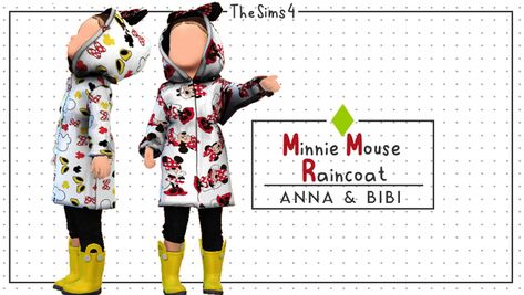 🌿 Minnie Mouse Raincoat [Anna&Bibi] | Patreon Sims 4 Raincoat Cc, Sims 4 Raincoat, Infant Accessories, Sims 4 Toddler Clothes, Sims 4 Cc Eyes, Sims Baby, Cc Sims4, The Sims 4 Skin, Sims 4 Cc Kids Clothing