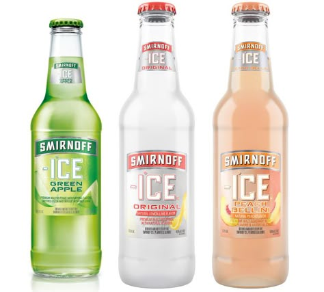 Smirnoff Ice Flavors, Smirnoff Beer, Ice Smirnoff, Smirnoff Green Apple, Bottle Alcohol, Ice Beer, Hard Lemonade, Pretty Alcoholic Drinks, Smirnoff Ice