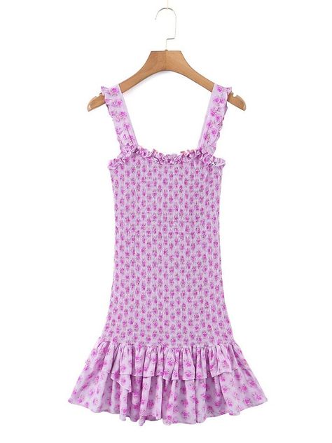 Charming Floral Cami Dress: Slim Fit, Backless Elastic Smocked Body > Shop Now > https://pekosa.com/products/charming-floral-cami-dress-slim-fit-backless-elastic-shirred-body > 👗✨ Step into summer with confidence! 🌞 Pekosa’s unique designs make every day special. Shop now and elevate your style! #SummerStyle #EcoChic #FashionForAll Smocked Mini Dress, Preppy Dresses, Floral Cami, Ditsy Floral Print, Pullover Shirt, Pink Mini Dresses, Ditsy Floral, Floral Mini Dress, Printed Mini Dress