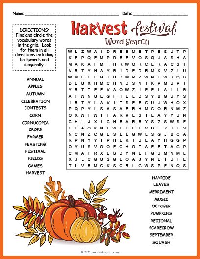 Free Printable Harvest Festival Word Search Harvest Bingo Free Printable, Harvest Word Search, Autumn Word Search Free Printable, September Word Search, Fall Word Search Free Printable, Harvest Festival Activities, November Party Ideas, Fall Word Search For Kids, Fall Harvest Activities