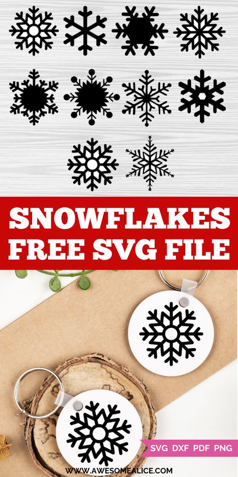 Download our free Snowflakes SVG to enhance your crafting with intricate designs perfect for paper projects! This versatile cut file works seamlessly with Cricut and Silhouette machines, making it easy to create stunning winter decorations, cards, and gifts that add a touch of seasonal magic to any project. Free Svg Files For Cricut Snowflakes, Round Christmas Ornament Svg Free, Free Snowflake Svg Files For Cricut, Winter Svg Files Free, Cricut Winter Projects, Cricut Christmas Gift Tags Free Svg, Snowflake Svg Free Cricut, Christmas Svg Files Free Cricut, Free Christmas Svg Files For Cricut