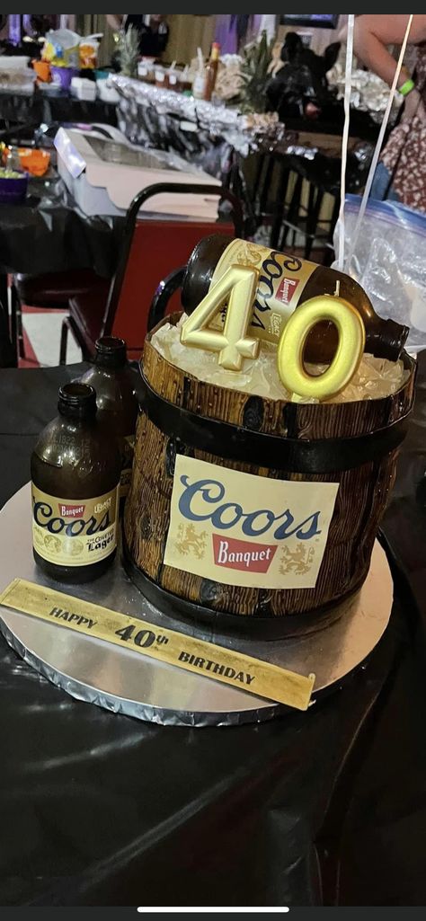 Coors Banquet Cake, 25th Birthday Ideas For Him, 40th Birthday Men, Coors Banquet, Adult Birthday Cakes, Birthday Cakes For Men, Happy 40th Birthday, 22nd Birthday, Cakes For Men