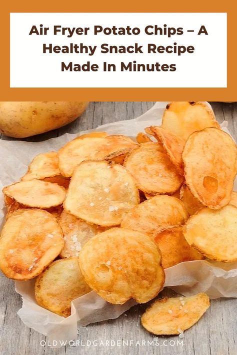 Homemade Crisps, Crispy Potato Chips, Air Fryer Chips, Air Fryer Potato Chips, Potato Chips Recipe, Air Fryer Potato, Healthy Snack Recipe, Air Fryer Recipes Dessert, New Air Fryer Recipes