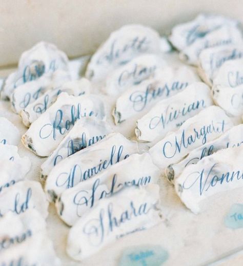 Ornament Wedding Favors, Place Markers, Shell Wedding, Rehearsal Dinner Favors, Wedding Timeless, Creative Wedding Favors, Eucalyptus Green, Asking Bridesmaids, Best Wedding Favors