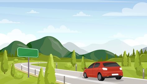 Roadtrip Illustration, Car Illustration Art, Road Trip Illustration, Psa Campaign, Baby Road Trip, Road Drawing, Road Trip Art, Travel Road Trip, Road Vector