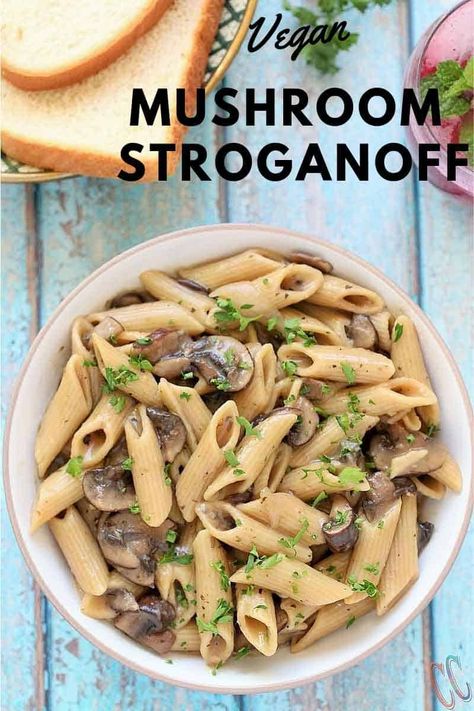 Instant Pot Vegan Mushroom Stroganoff - Cooking Carnival Mushroom Stroganoff Recipe, Vegan Mushroom Stroganoff, Instant Pot Vegan, Vegan Instant Pot Recipes, Vegan Beef, Vegetarian Instant Pot, Mushroom Stroganoff, Vegan Mushroom, Stroganoff Recipe