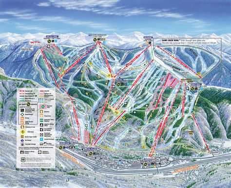 Vail trail map. Wanna go back already. Vermont Ski Resorts, Skiing Colorado, Keystone Ski Resort, Killington Vermont, Vail Ski Resort, Vail Skiing, Keystone Colorado, Colorado Ski Resorts, Colorado Trail