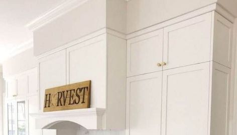 12 Creative Ideas for Kitchen Soffits | Tips you Haven't Thought | Kitchen Cabinet With Soffit, Soffit Over Kitchen Cabinets, Soffits Above Kitchen Cabinets, Cabinets With Soffit Above, Camoflauge Kitchen Soffit, Above Cabinet Soffit Ideas, Fur Down Above Cabinets, Disguise Kitchen Soffit, Kitchen With Soffit Above Cabinets