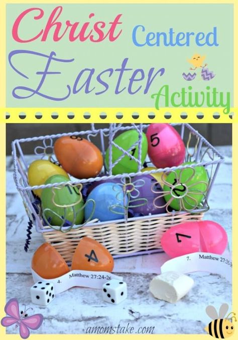 Christ Centered Easter Activity - A Mom's Take Lds Easter Activities, Lds Easter, Easter Egg Activities, Lenten Activities, Christ Centered Easter, Easter Lessons, Easter Party Games, Easter Sunday School, Preschool Easter