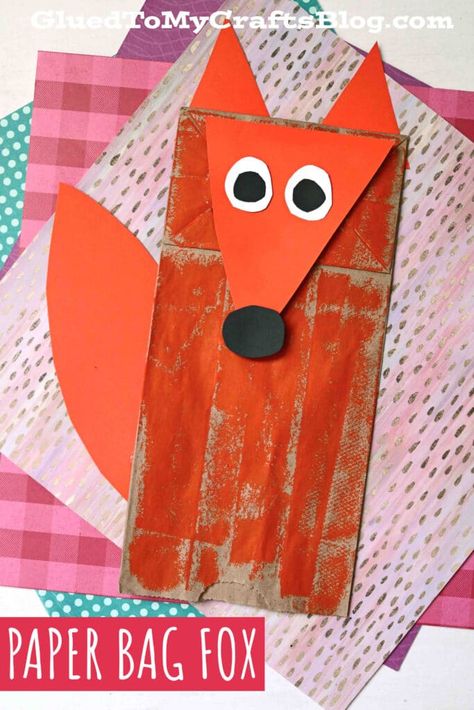 Preschool Fox Activities, Forest Crafts For Preschool, Fox Craft Preschool, Childcare Crafts, Fox Puppet, Animal Paper Craft, Woodland Activities, Forest Animal Crafts, Fox Craft