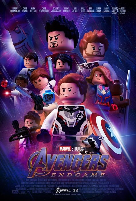 Lego Endgame Poster Lego Movie Poster, Endgame Poster, Lego Film, Lego Iron Man, Lego Poster, Poster Marvel, Lego Marvel's Avengers, Lego Custom Minifigures, Lego Marvel Super Heroes