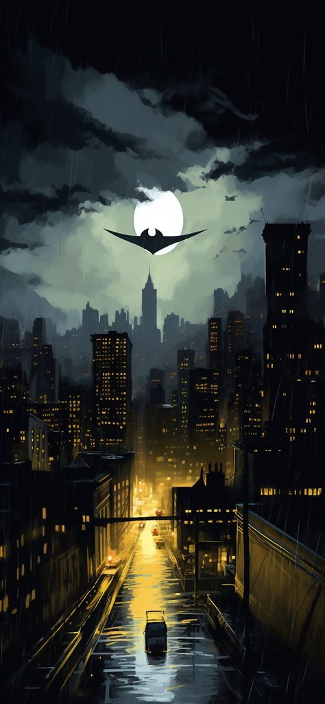 Batman Lockscreen, Dc Comics Wallpaper Iphone, Superhero Wallpaper Iphone, Batman City, Batman Wallpaper Iphone, Dc Comics Wallpaper, Dark Comics, Batman Artwork, City Background