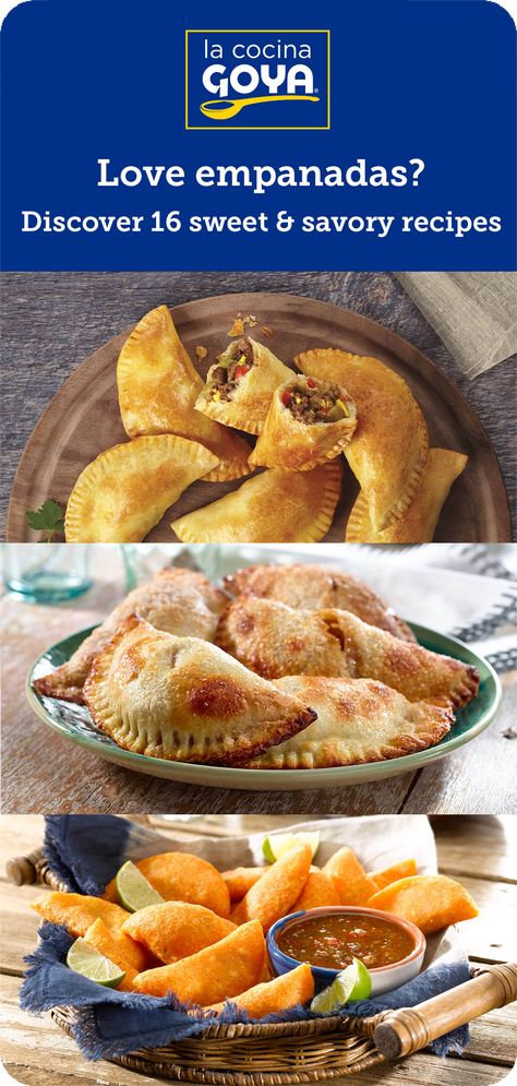 Goya Empanadas Recipe, Latin Appetizers, Guava Cream Cheese, Chicken Empanada Recipe, Cheese Empanadas Recipe, Goya Recipe, Mini Empanadas, Easy Empanadas Recipe, Empanada Recipes