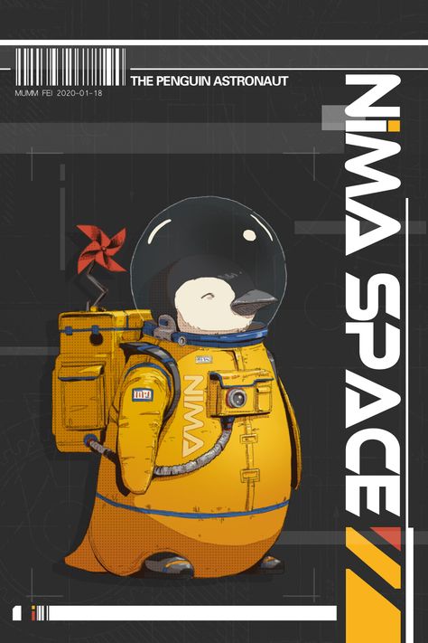 ArtStation - penguin poster Penguin Concept Art, Penguin Astronaut, Penguin Character Design, Space Penguin, Penguin Poster, Penguin Wallpaper, Astronaut Illustration, Penguin Cartoon, Penguin Illustration