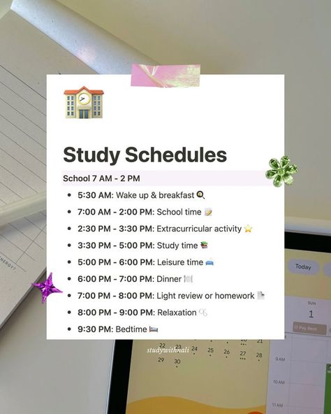 Study schedules for every student — with different start times! 📚⏰ So many of you asked for study schedules for different school start time! Hope these are helpful 🫶🏻 At what time do you start school? Let me know in the comments! #studyschedule #studytips #productivitytips #studyplanner #studywithme Study Schedule With School, Schedule For Studying, Student Schedule, Schedule Study, Weekly Planner Aesthetic, Academic Tips, Dark Academia School, Studies Motivation, School Notion