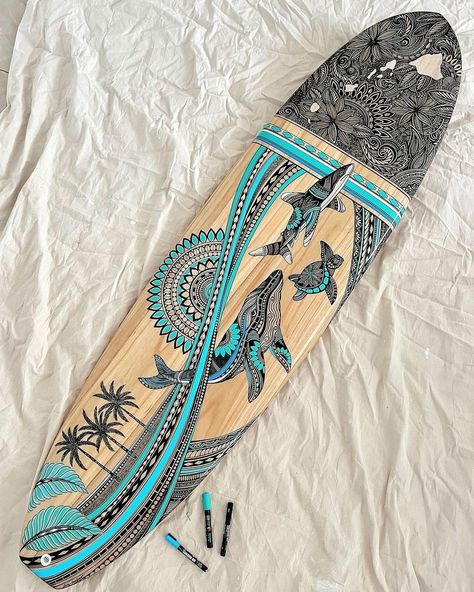 Jess Lambert, Surfboard Drawing, Decoration Surf, Surfboards Artwork, Surf Room Decor, Surfboard Art Design, Deco Surf, Surfboard Painting, Surf Room