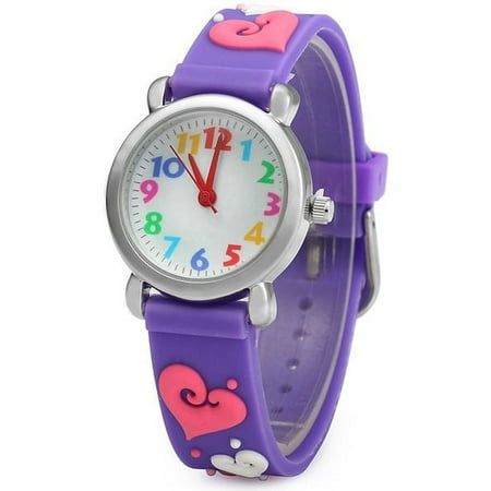 Specification: Material: Case Material: Silicon Rubber, Plastic Band Material: Silicon Rubber Mirror Surface: Mineral Glass Mirror Watches categories Children watch Watch style Lovely Movement type Quartz watch Shape of the dial Round Case material Stainless Steel Band material:Rubber Water resistant to 30M: Suitable for everyday use. Splash/rain resistant. Not suitable for showering, bathing, swimming, snorkelling, water related work and fishing. NOTE: Please DO NOT press any buttons in the wat Love Cartoon, Mens Dress Watches, Boys Watches, Childrens Watches, Rubber Watches, Chronograph Watch Men, Purple Love, Girls Watches, Luxury Diamonds