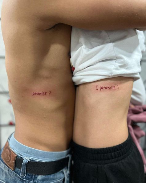 Unique, powerful, simple and meaningful matching couple tattoo designs that would convince you that you need one of those too. Meaningful Couple Tattoos, Matching Tattoo Ideas, Promise Tattoo, Tattoo For Boyfriend, Couple Tattoo Ideas, Cute Matching Tattoos, Small Couple Tattoos, Matching Tats, Couple Matching Tattoo